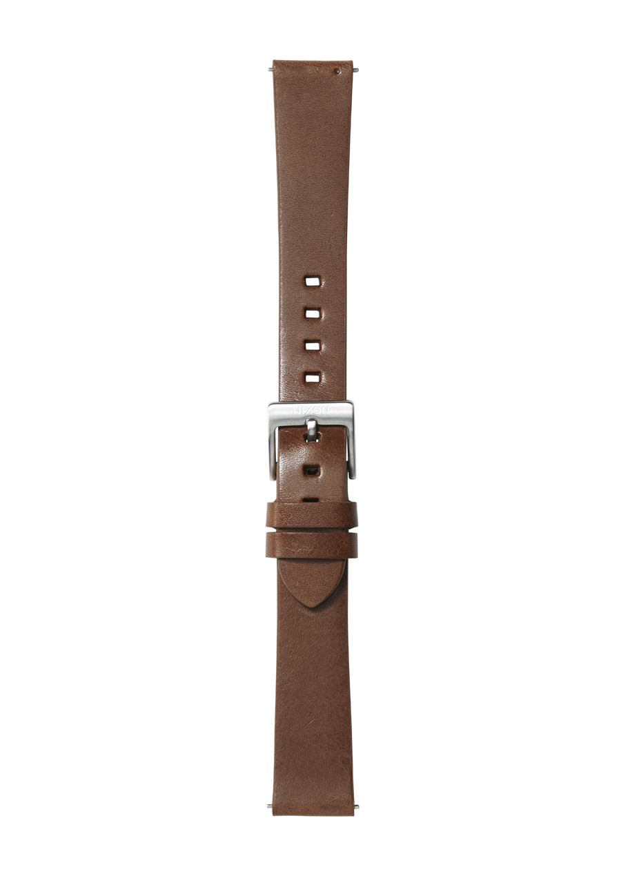 16mm Veg Tanned Leather Band - Olive View 2