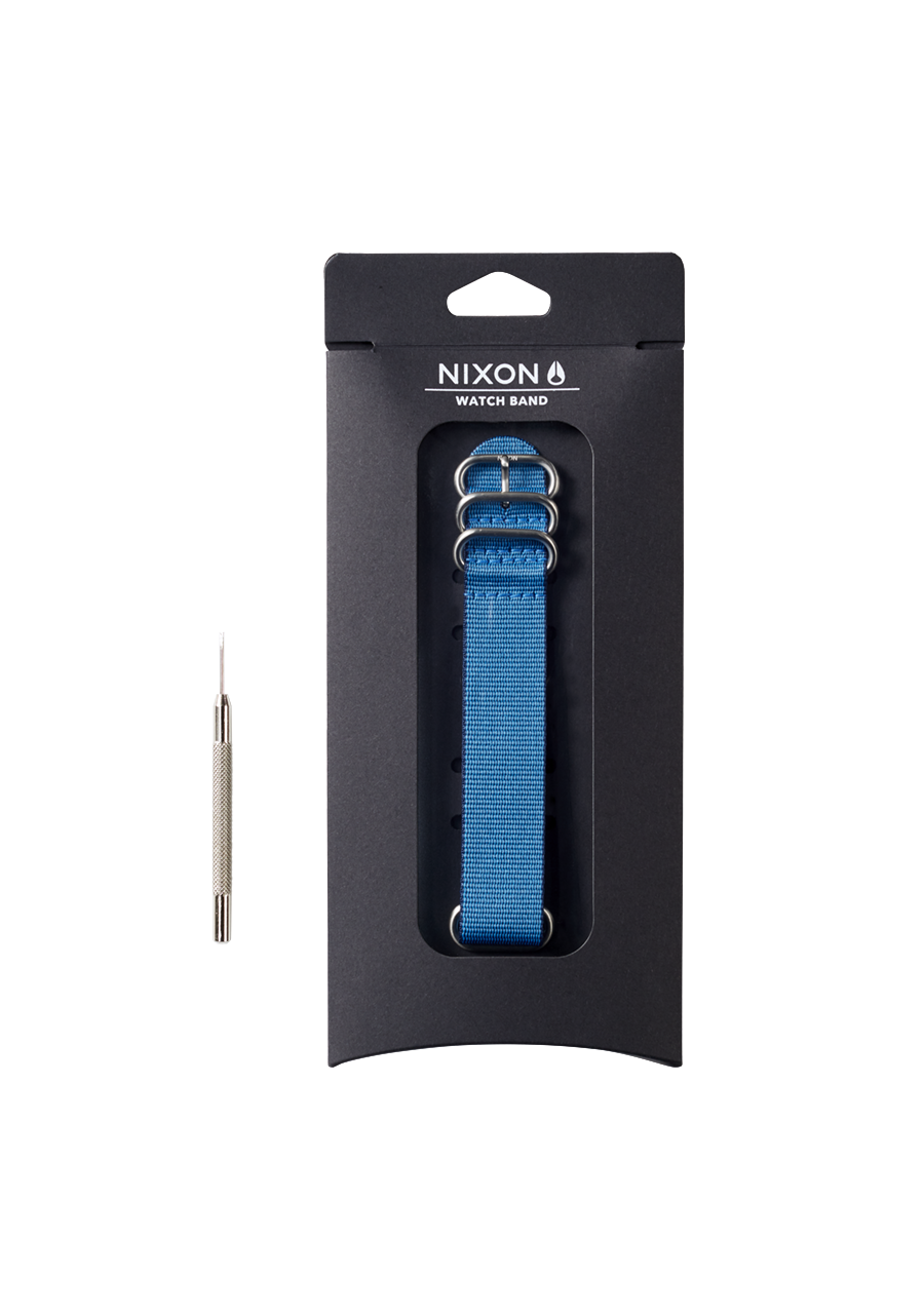 20mm Nylon #TIDE One Piece Band - Navy / Blue View 3
