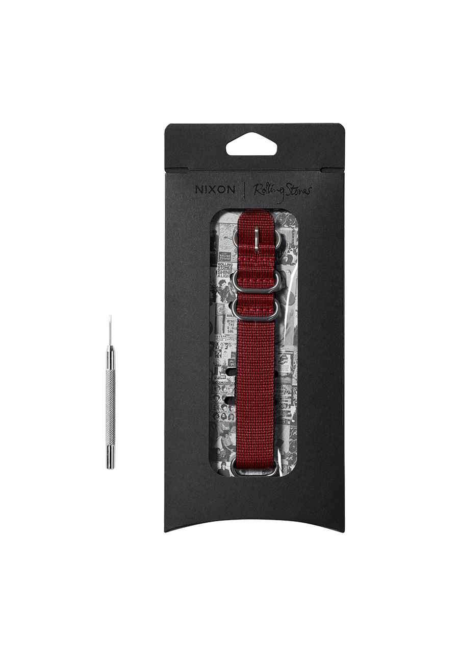 Rolling Stones 20mm Recycled One Piece Band - Red View 3