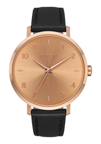 
Nixon Arrow Leather Watch - Analog - Rose Gold / Black - View 1