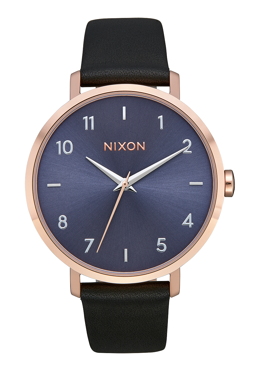 
Nixon Arrow Leather Watch - Analog - Rose Gold / Storm - View 1
