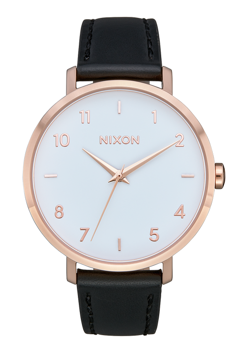 Arrow Leather - Rose Gold / White / Black