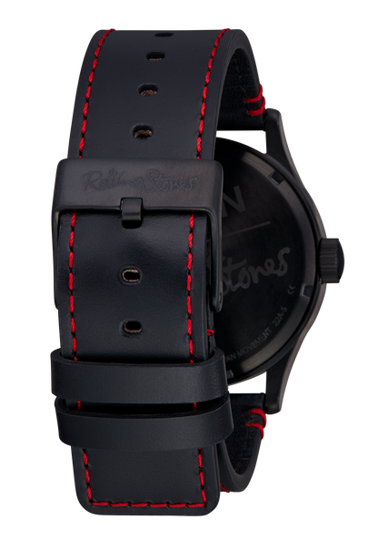 Rolling Stones Sentry Leather - All Black View 4