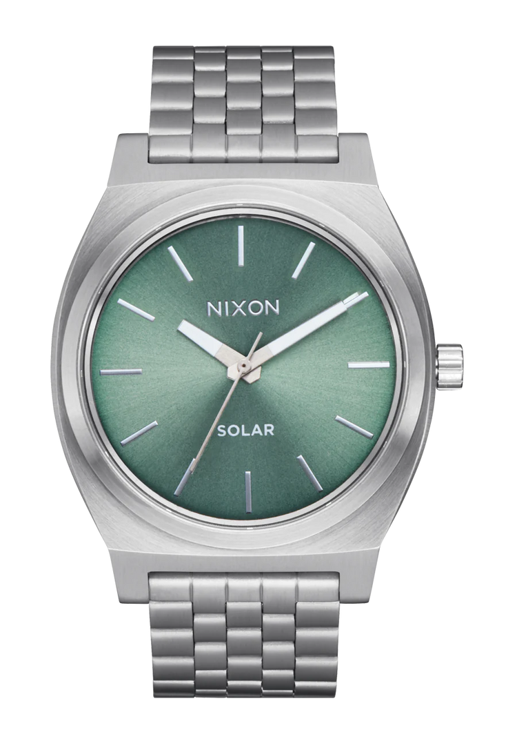Time Teller Solar - Silver / Jade Sunray