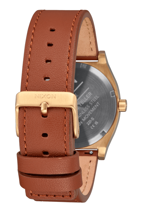 Time Teller Leather - Light Gold / White Sunray