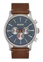 Sentry Chrono Leather - Lt Gunmetal / Basalt / Sienna