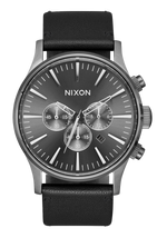 Sentry Chrono Leather - All Gunmetal / Black