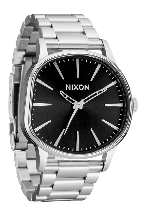 
Nixon Sentry Wobble Watch - Analog - Silver / Black Sunray - View 2