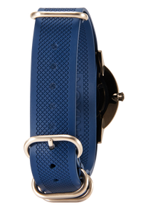 20mm FKM Rubber One Piece Band - Navy / Blue View 5