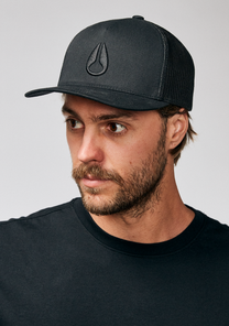 Iconed Trucker Hat - Black / Black View 6