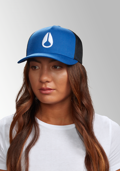 Iconed Trucker Hat - Royal / Black View 7