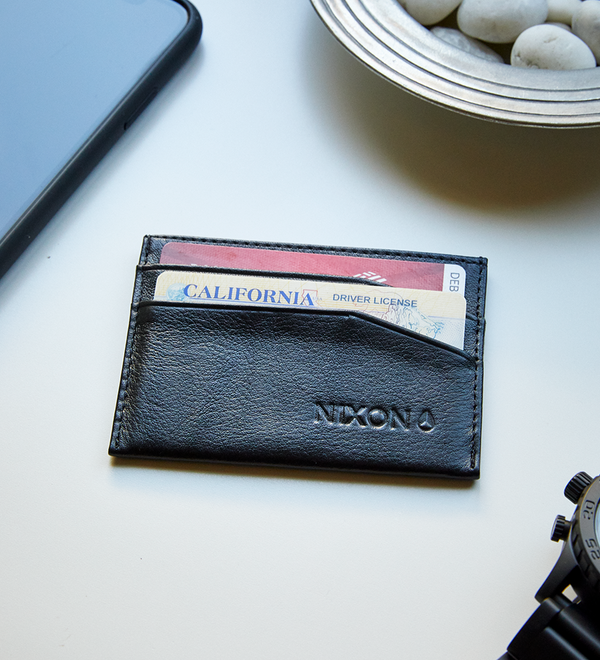 Flaco Leather Card Wallet - Black