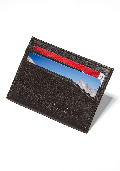 Flaco Leather Card Wallet - Brown View 2