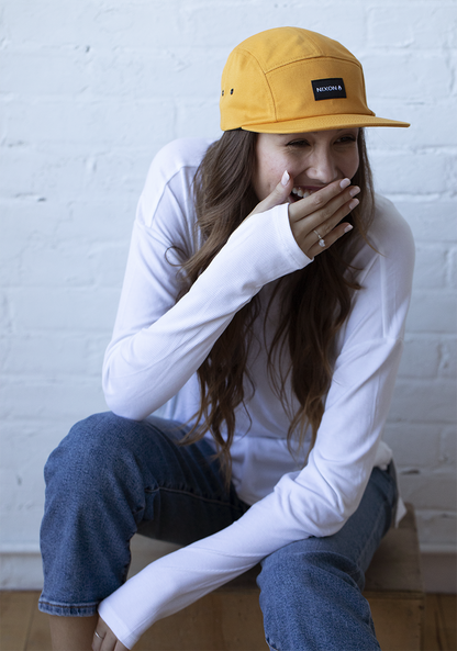 Mikey 5 Panel Hat - Yellow View 8