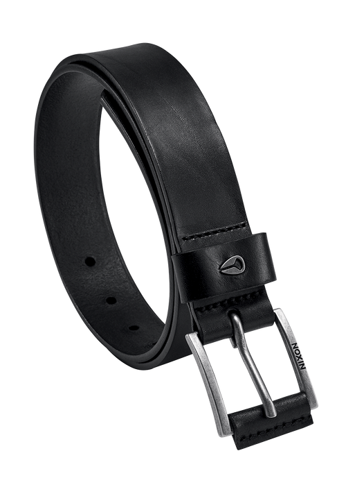 Americana Leather Belt - Black / Silver