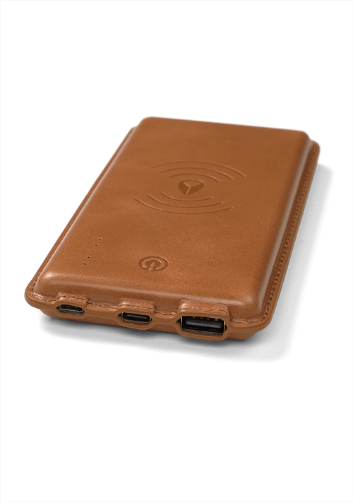 Wireless Charging Powerbank - Brown