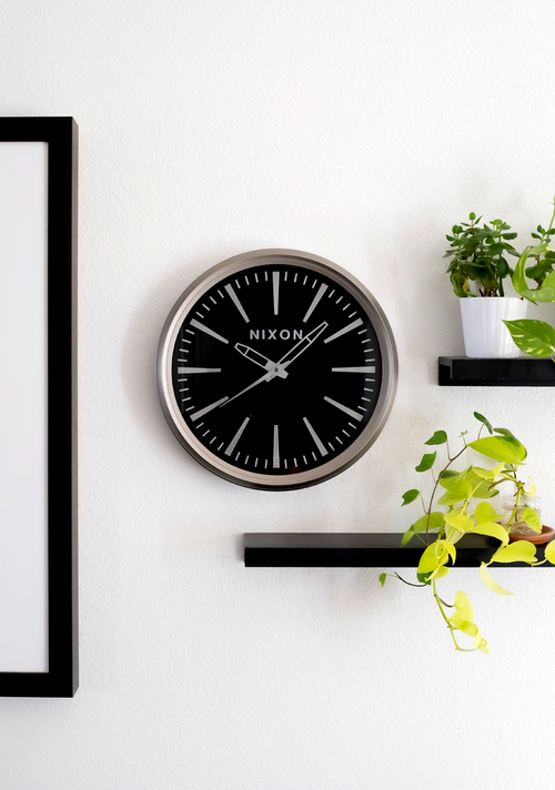 Sentry Wall Clock - Black