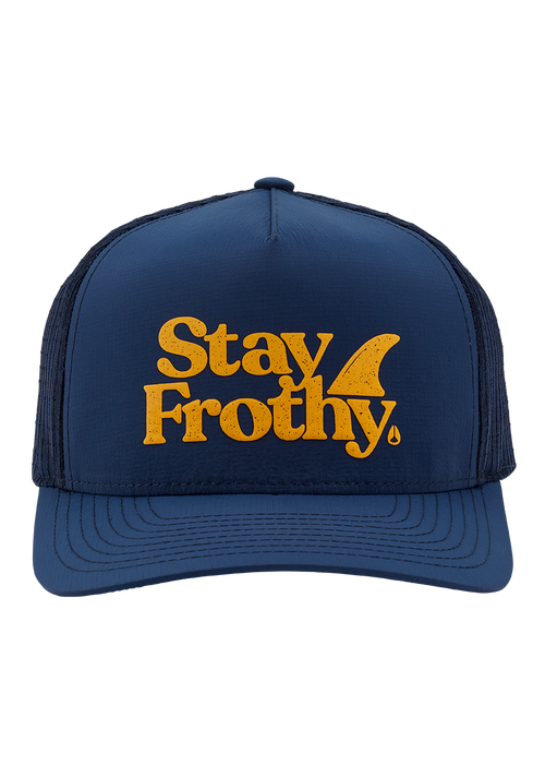 Frothy Snapback Hat - Midnight Blue / Dark Yellow