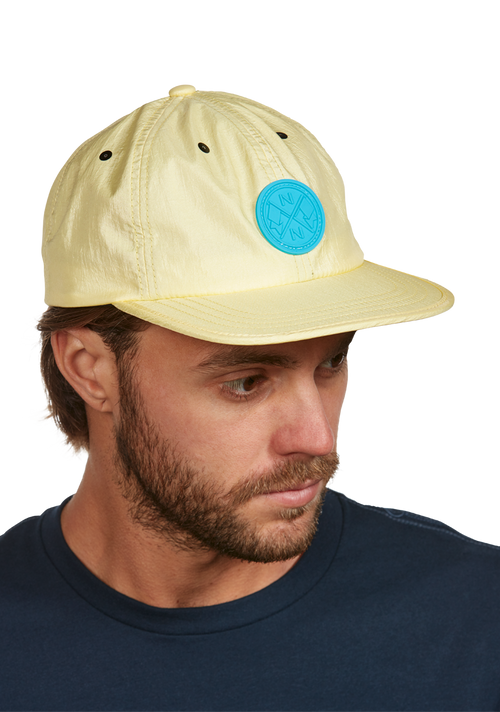 Flight Strapback Hat - Light Yellow / Aqua