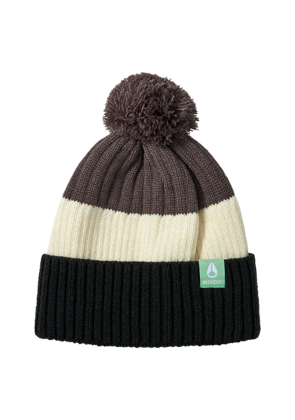 Schrader Pom Beanie - Gray / Black View 1