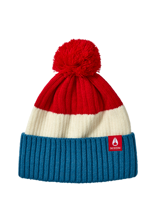 Schrader Pom Beanie - Red / Blue