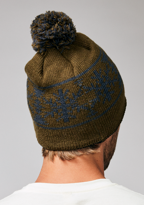 Meister Wool Pom Beanie - Olive / Multi