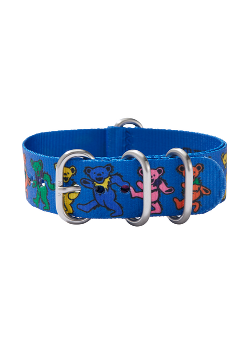 Grateful Dead 20mm Recycled NATO Band - Blue / Dancing Bears