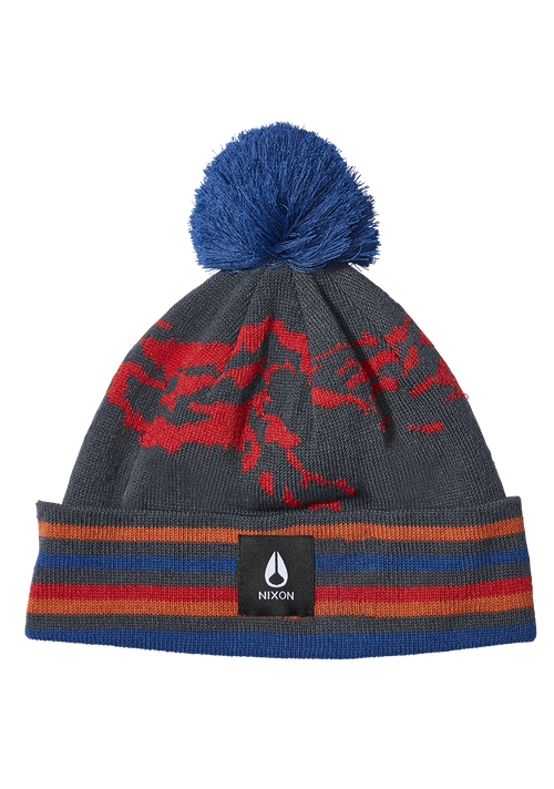 Ridge Pom Beanie - Navy / Multi