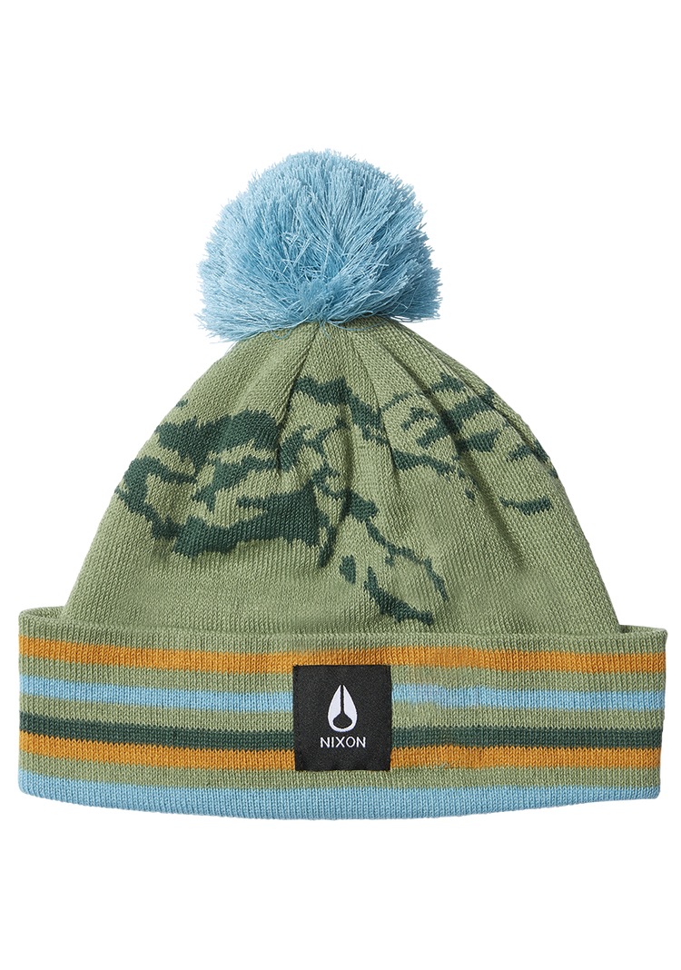 Ridge Pom Beanie - Jade / Multi
