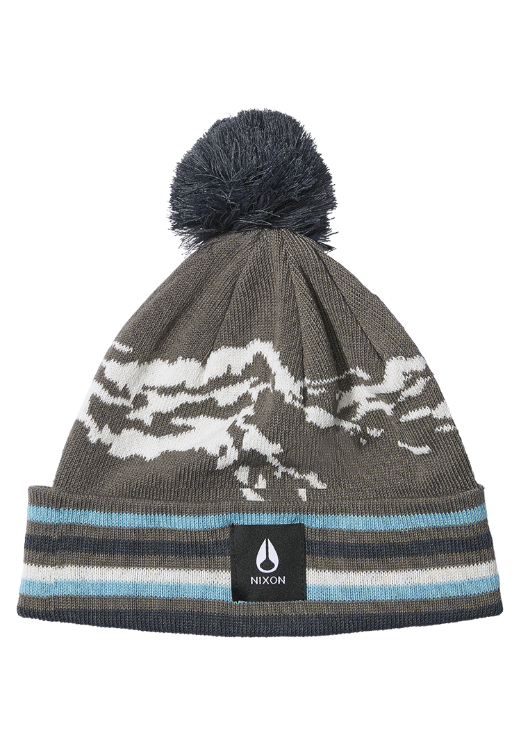 Ridge Pom Beanie - Gray / Multi