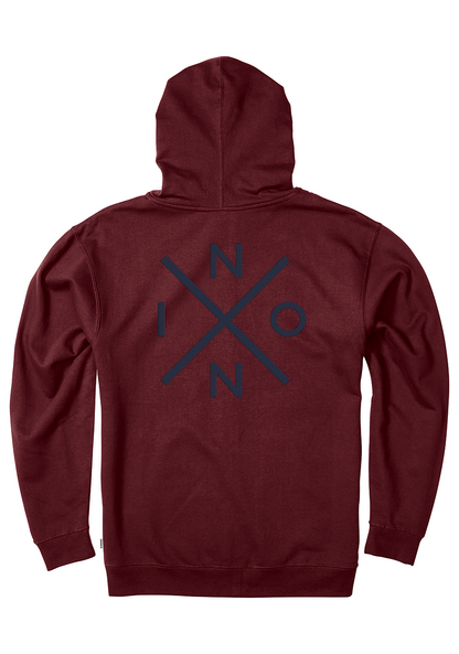 Spot Hoodie - Burgundy / Navy View 2