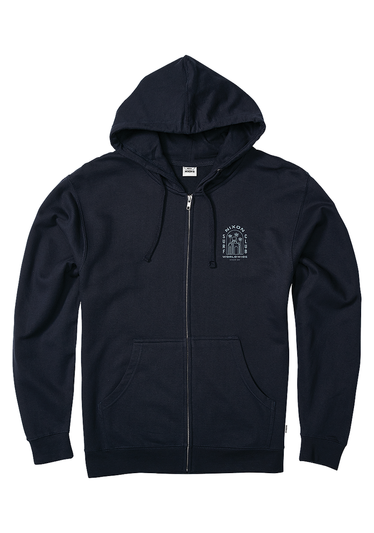 Temple Zip Hoodie - Navy